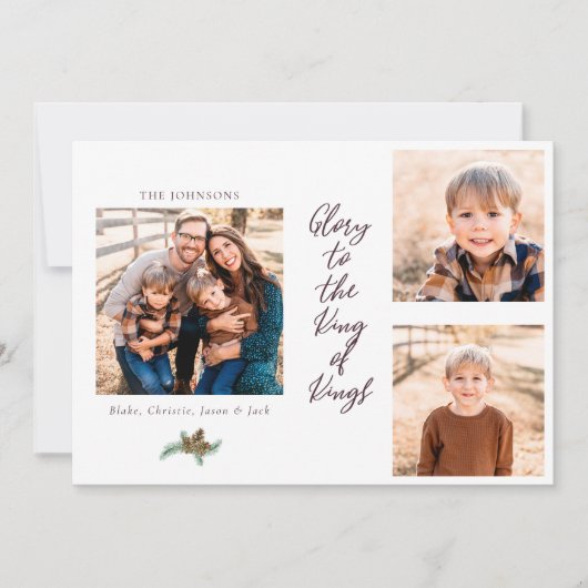 Glory aan de koning van Kings Foto Collage Kerstmi (Voorkant)