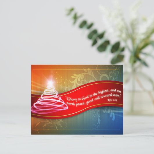 Glory aan God Briefkaart (Staand voorkant)