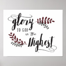 Glory aan God in het hoogste Poster