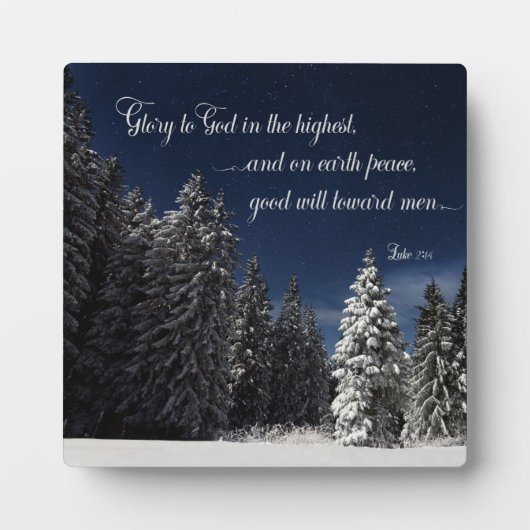 Glory aan God - Luke 2:14 Fotoplaat (Voorkant)