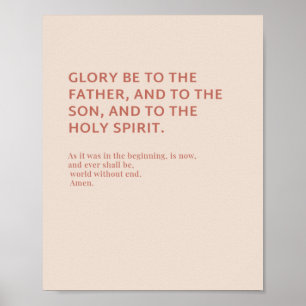 Glory Be Prayer Poster