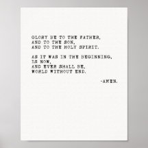 Glory Be Prayer Poster