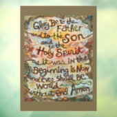 Glory Be Prayer Window Cling Raamsticker (Vel 3)