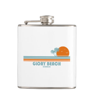Glory Beach Georgia Zon Palm Bomen Heupfles
