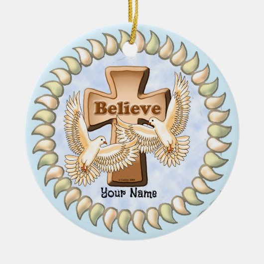 Glory Cross Christelijk ornament (Voorkant)
