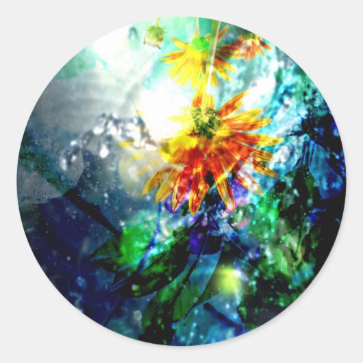 Glory kom naar beneden ronde sticker (Voorkant)