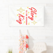 Glory naar de pasgeboren koning spandoek (Insitu)