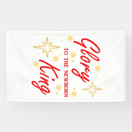 Glory naar de pasgeboren koning spandoek (Horizontaal)