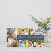 Glory naar God in het hoogste stijlvolle script 7 Feestdagenkaart (Staand voorkant)