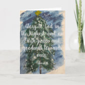 Glory naar God kerstkaart Kaart (Voorkant)