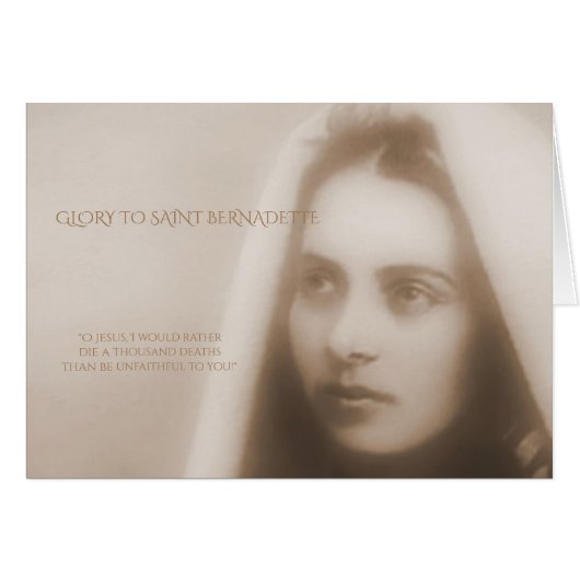 Glory naar Saint Bernadette (Voorkant Horizontaal)