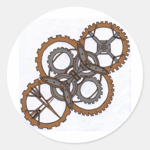 Glory of Gears Ronde Sticker