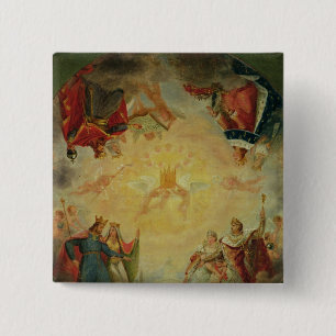 Glory of St. Genevieve Vierkante Button 5,1 Cm