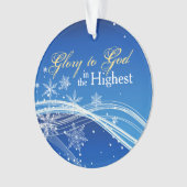Glory to God Blue Skies Personalized Ornament (voorkant)