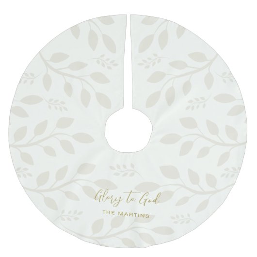 Glory to God Botanical Kerstverhaal Kerstboom Rok (Voorkant)