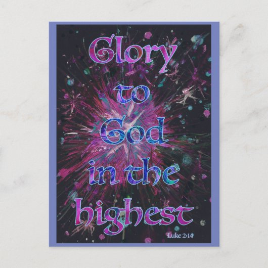 'Glory to God in the Highest' Bijble christmas art Feestdagenkaart (Voorkant)