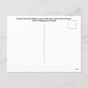 Glory to God - Luke 2:14 (KJV) - Rood en Wit Feestdagenkaart