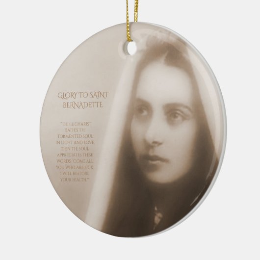 Glory to Saint Bernadette Keramisch Ornament (Links)