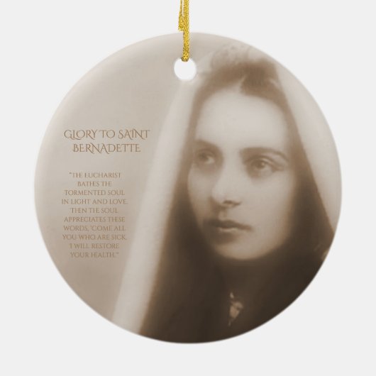 Glory to Saint Bernadette Keramisch Ornament (Achterkant)