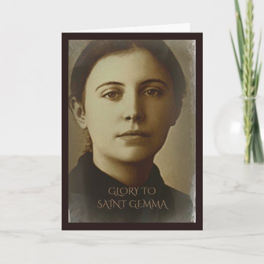 Glory to Saint Gemma Galgani Feestdagen Kaart (Voorkant)