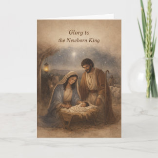 Glory to the Newborn King Christmas Card Feestdagen Kaart