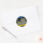GLORY TO UKRAINE CLASSIQUE ROUND STICKER (Enveloppe)