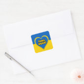 Glory to Ukraine, geschreven in het Oekraïens Vierkante Sticker (Envelop)