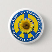 Glory to Ukraine Sunflower Button (Voorkant)
