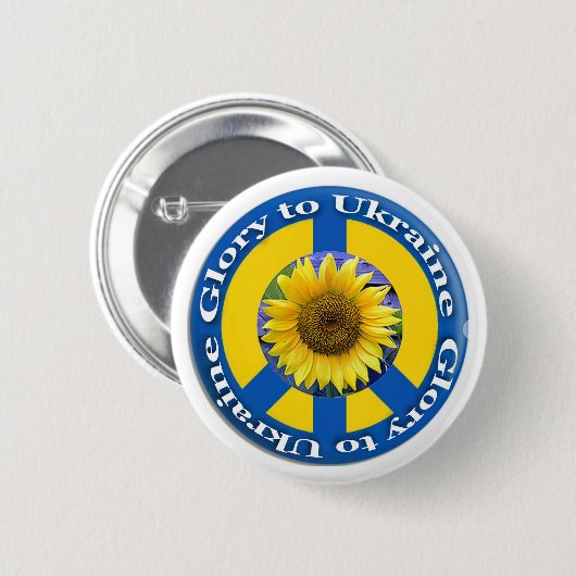 Glory to Ukraine Sunflower Button (Voorkant /achterkant)