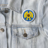 Glory to Ukraine Sunflower Button (In situ)