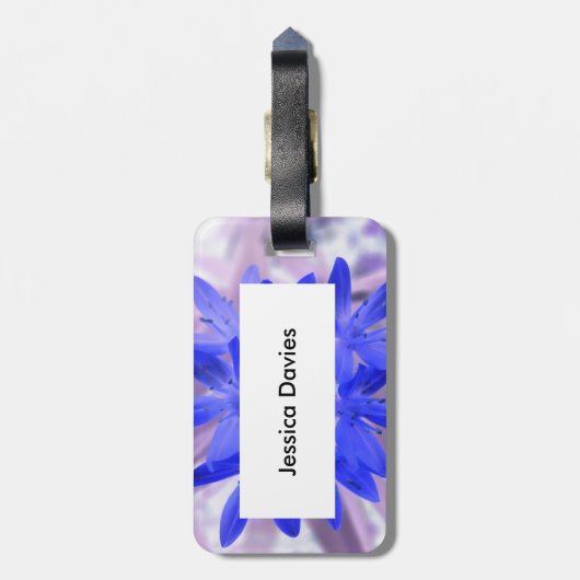 Glory van de sneeuwschokkende blauwe aangepaste ba bagagelabel (Achterkant verticaal)