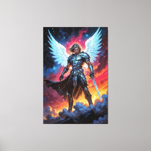 Gloryblade Aartsengel Michael Canvas Afdruk (Voorkant)