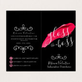 Gloss als een bss Lipsense gevouwen Visitekaartje (Buitenkant ongevouwen)
