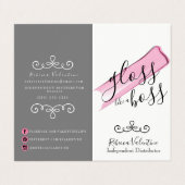 Gloss Like A Boss Fold Carte de visite (Extérieur déplié)