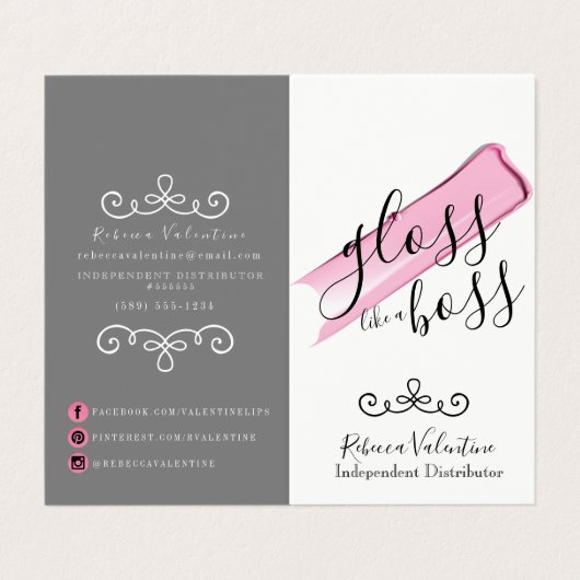 Gloss Like A Boss Fold Carte de visite (Extérieur déplié)