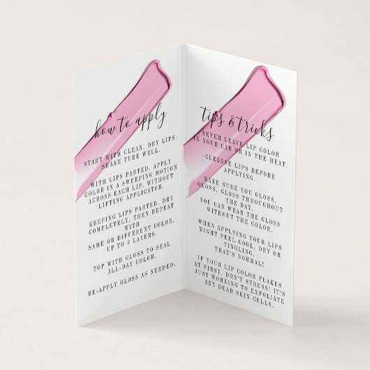 Gloss Like A Boss Fold Carte de visite (Intérieur)