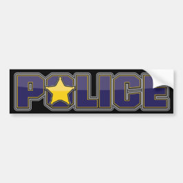 Gloss Police Department Blue met Star Bumpersticker