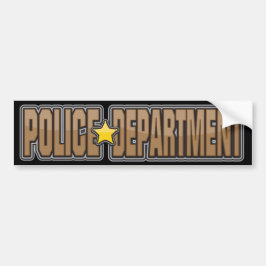 Gloss Police Department Brown Bumpersticker