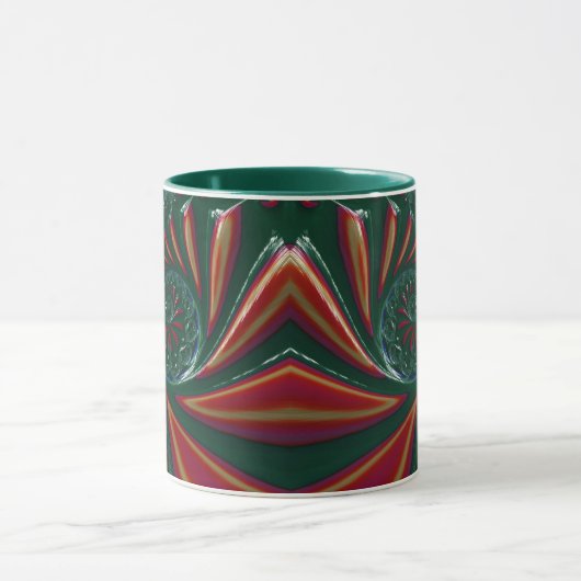 GLOSSY 3D Glossy Green Red Xmas Fractal ~ Mok (Midden)