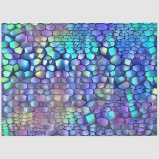 Glossy Blue Paars Wall Art Dream Tissuepapier (Voorkant)