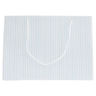 Glossy Blue Striped Pastel Gift Bag Groot Cadeauzakje