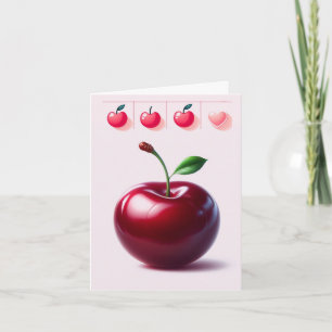 Glossy Cherry Blank Notecard Kaart