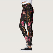 Glossy Coquette Witch Halloween Pattern Leggings (Links)