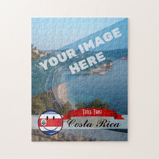 Glossy Costa Ricaanse vlag Legpuzzel (Verticaal)