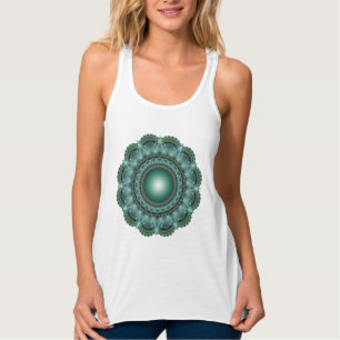 Glossy fractal mandala tanktop