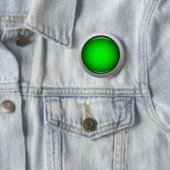Glossy Green Round Ronde Button 5,7 Cm (In situ)