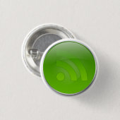Glossy Green RSS-Button Ronde Button 3,2 Cm (Voorkant /achterkant)