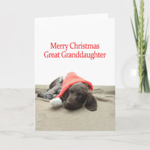 Glossy Grizzly Grote kleindochter Kerst Feestdagen Kaart