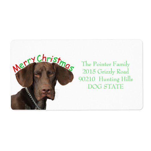 Glossy Grizzly Holiday Adres Label (Voorkant)