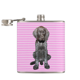 Glossy Grizzly in roze Heupfles